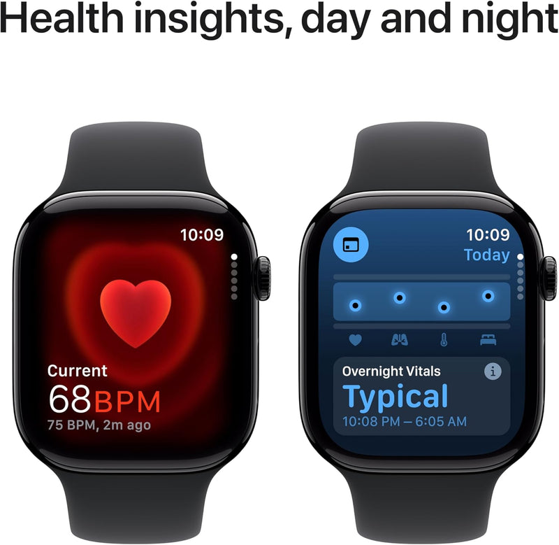 Apple Watch Series 10 – GPS, 46mm, Jet Black, Sport Band
