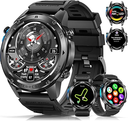 Military Smart Watch for Men with GPS, 1.43" AMOLED Smart Watch