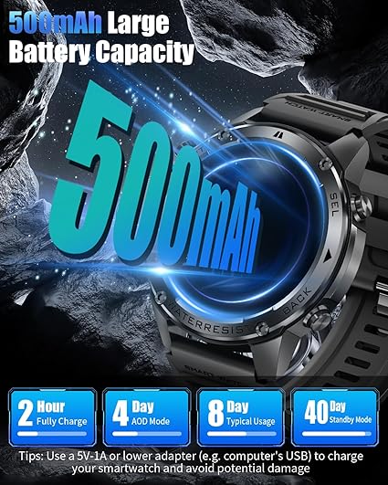 Military Smart Watch for Men with GPS, 1.43" AMOLED Smart Watch