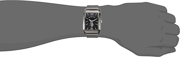 Classic Men's Quartz Metal and Alloy Watch, Color:Black